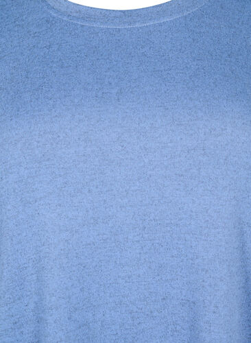 Melange blouse with buttons, Colony Blue Melange, Packshot image number 2