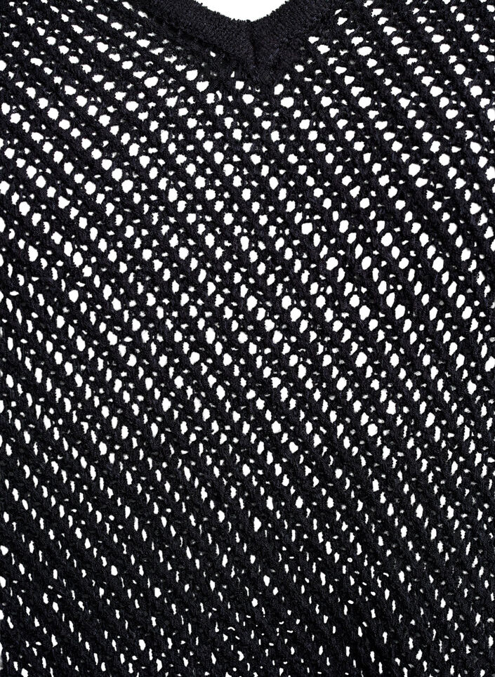 FLASH - Sleeveless knitted top with v-neck, Black, Packshot image number 2