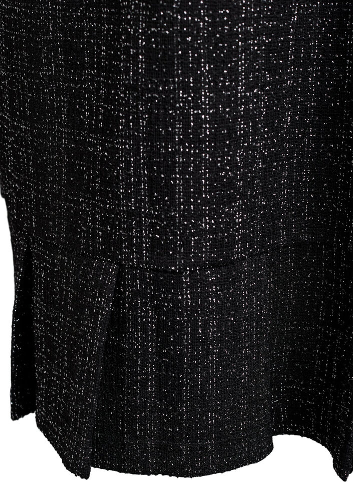 Short bouclé dress with decorative buttons, Black, Packshot image number 3