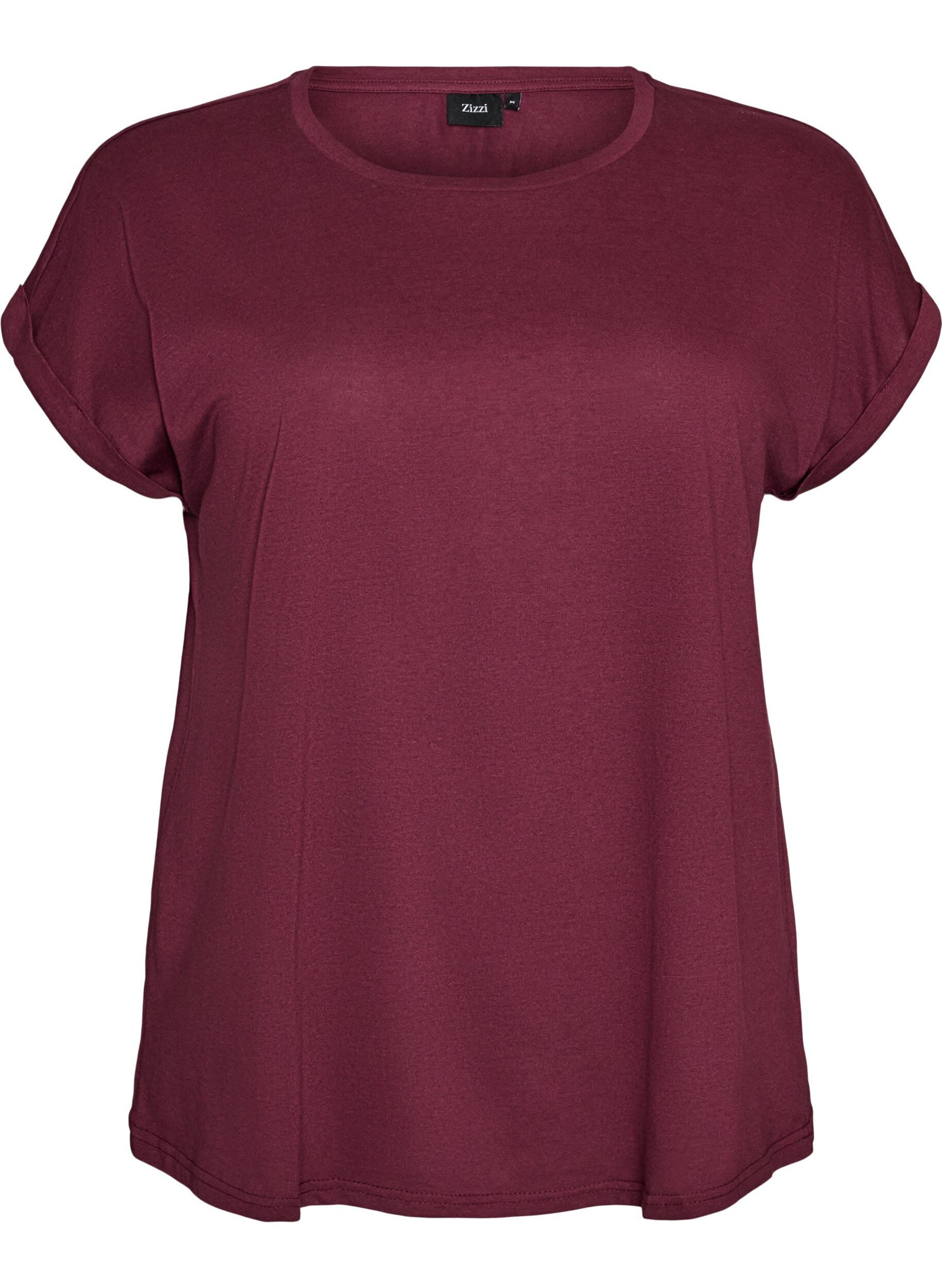 Short sleeved cotton blend t-shirt