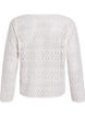 Cardigan with openwork pattern and tie strings, Vanilla, Packshot image number 1