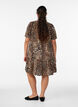 Viscose dress with cutline, Brown, Model image number 2