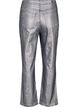 Silver-coated jeans with high waist, Gun Silver , Packshot image number 1