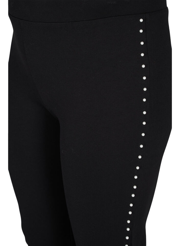 Leggings with pearls, Black, Packshot image number 2