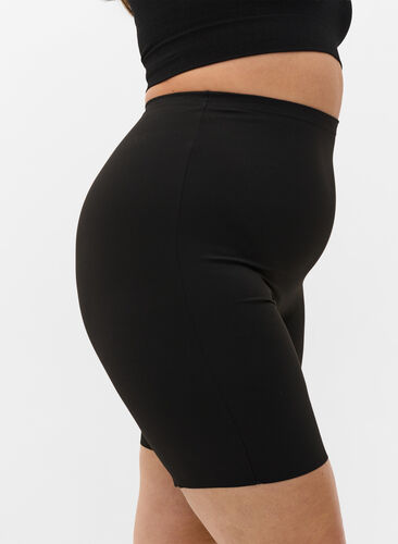 Light shapewear shorts with a high waist, Black, Model image number 2