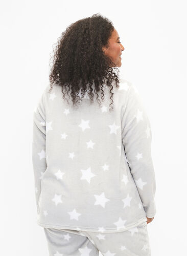 Long-sleeved blouse with stars, Grey Star, Model image number 1