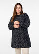 Long-sleeved tunic with floral print, Black, Model image number 0
