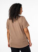 V-neck T-shirt, Brown, Model image number 2