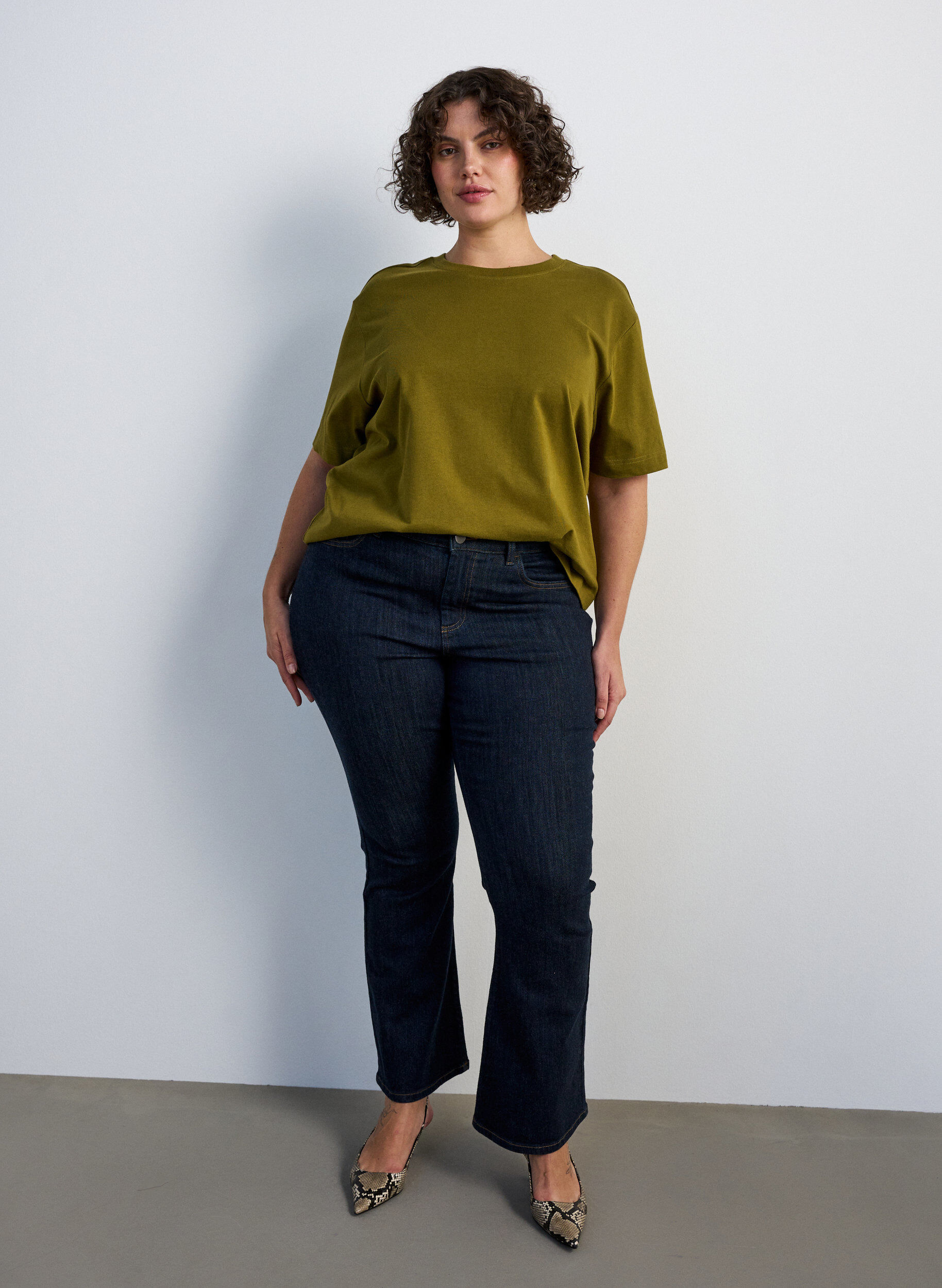 ZizzifashionBoxy cotton T-shirt, 2262, Model image number 1