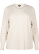 FLASH - Knitted blouse with a round neck, Beige, Packshot image number 0