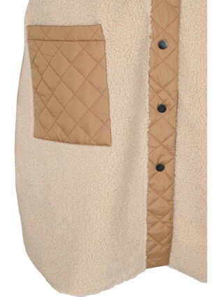 Long teddy vest with buttons and pockets, Nomad Comb, Packshot image number 3