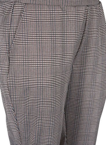 Cropped Maddison trousers with checked pattern, Beige Brown Check, Packshot image number 2