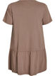 Short A-line dress with a washed look, Brown, Packshot image number 1