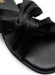 Flat sandals with crossed satin straps, Black, Packshot image number 3