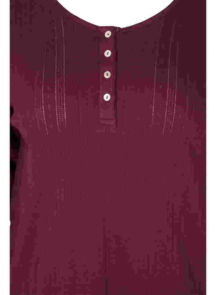 Long-sleeved pyjama top in 100% cotton, Port Royal, Packshot image number 2