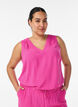 Sleeveless top with wrinkle details, Rose, Model image number 0