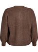 Rib knit cardigan with buttons, Brown, Packshot image number 1