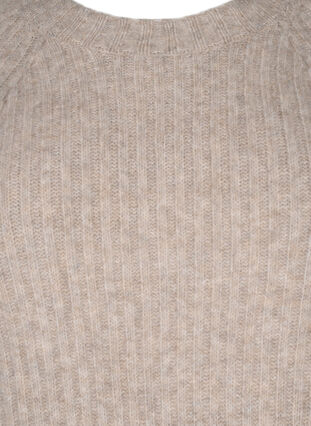 Rib-knit dress with slit, Simply Taupe Mel., Packshot image number 2