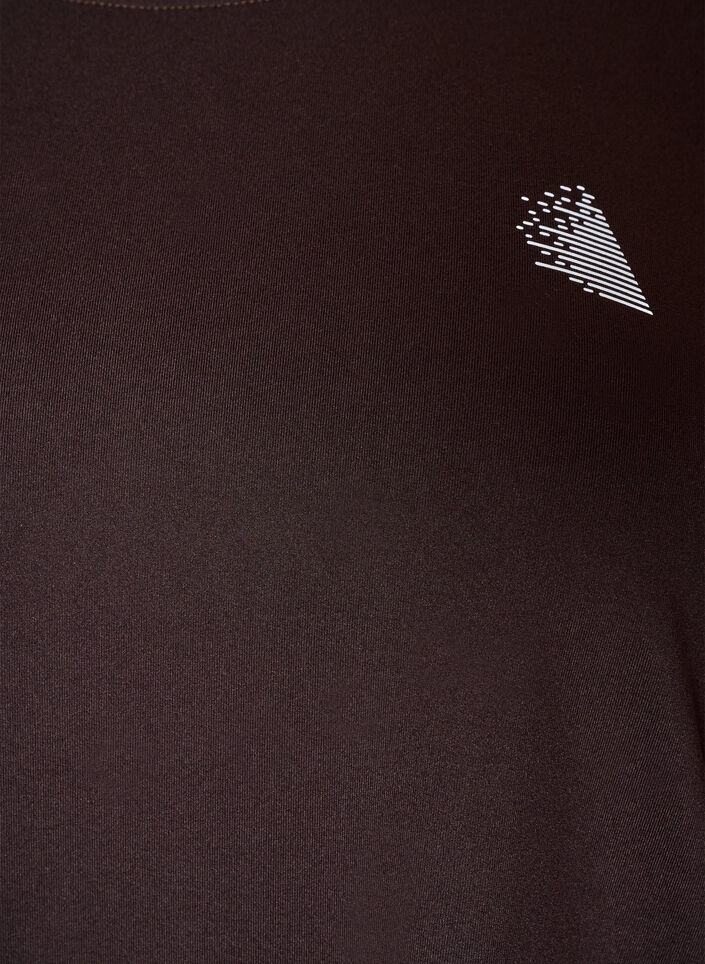 Sports top with 3/4 sleeves, Brown, Packshot image number 2
