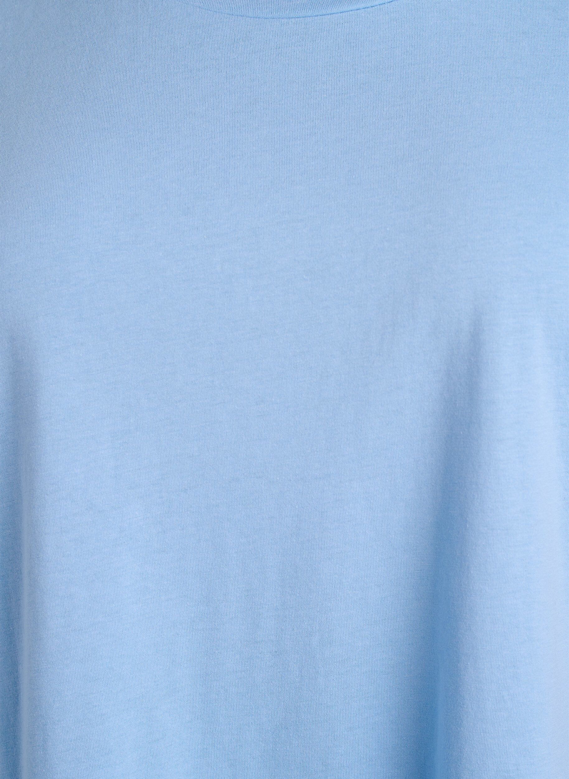 Zizzifashion Short-sleeved t-shirt in a cotton blend, Light Blue, Packshot image number 2