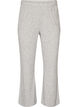 Jersey trousers with ribbed texture and flare, Grey, Packshot image number 0