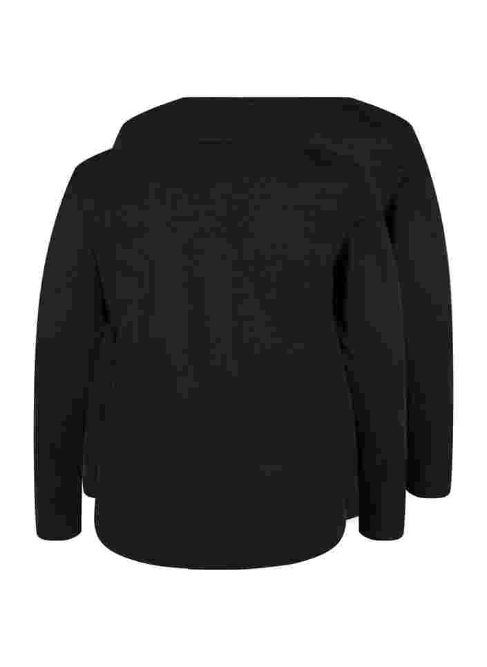 Basic cotton blouse 2-pack, Black/Black, Packshot image number 1