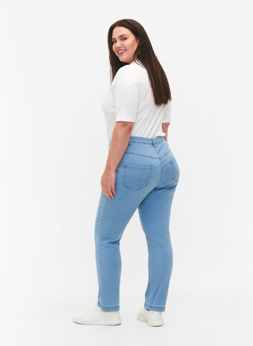 Slim fit Emily jeans with normal waist, Ex Lt Blue, Model image number 1