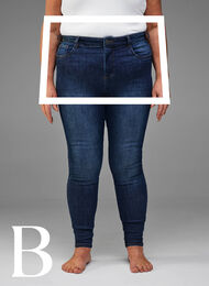 Super slim jeans with high waist, Dark Blue, Model