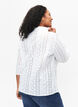 Cotton shirt with hole pattern, Bright White, Model image number 1