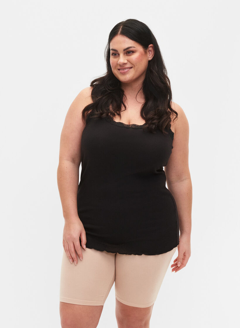 2-pack viscose cycling shorts, Beige, Model image number 0