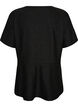 Peplum blouse with glitter stripes, Black, Packshot image number 1