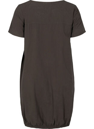 Short sleeve cotton dress, Khaki Green, Packshot image number 1