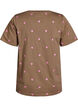 T-shirt in organic cotton with embroidered motifs, Brown, Packshot image number 1