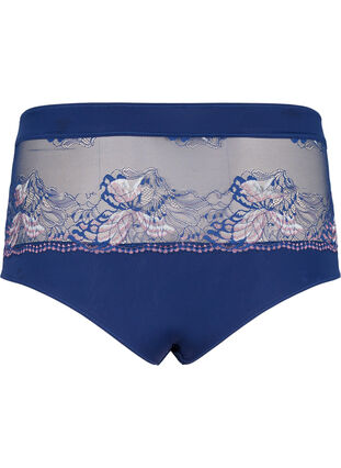 Hipster panty with lace and regular waist, Medieval Blue, Packshot image number 1