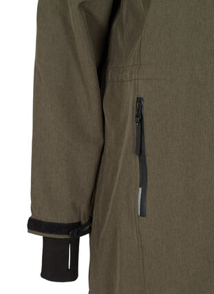 Softshell jacket with detachable hood, Grape Leaf, Packshot image number 3