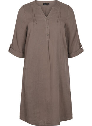 Cotton dress with 3/4 sleeves, Falcon, Packshot image number 0