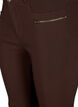 Close-fitting trousers with zipper details, Brown, Packshot image number 2
