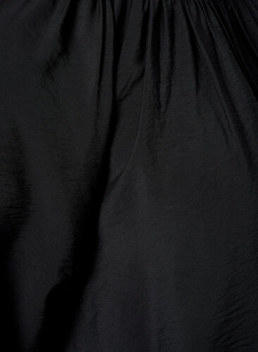 A-shape viscose blouse with 3/4 sleeves, Black, Packshot image number 3