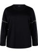 Sweatshirt with contrast stitching, Black, Packshot image number 0