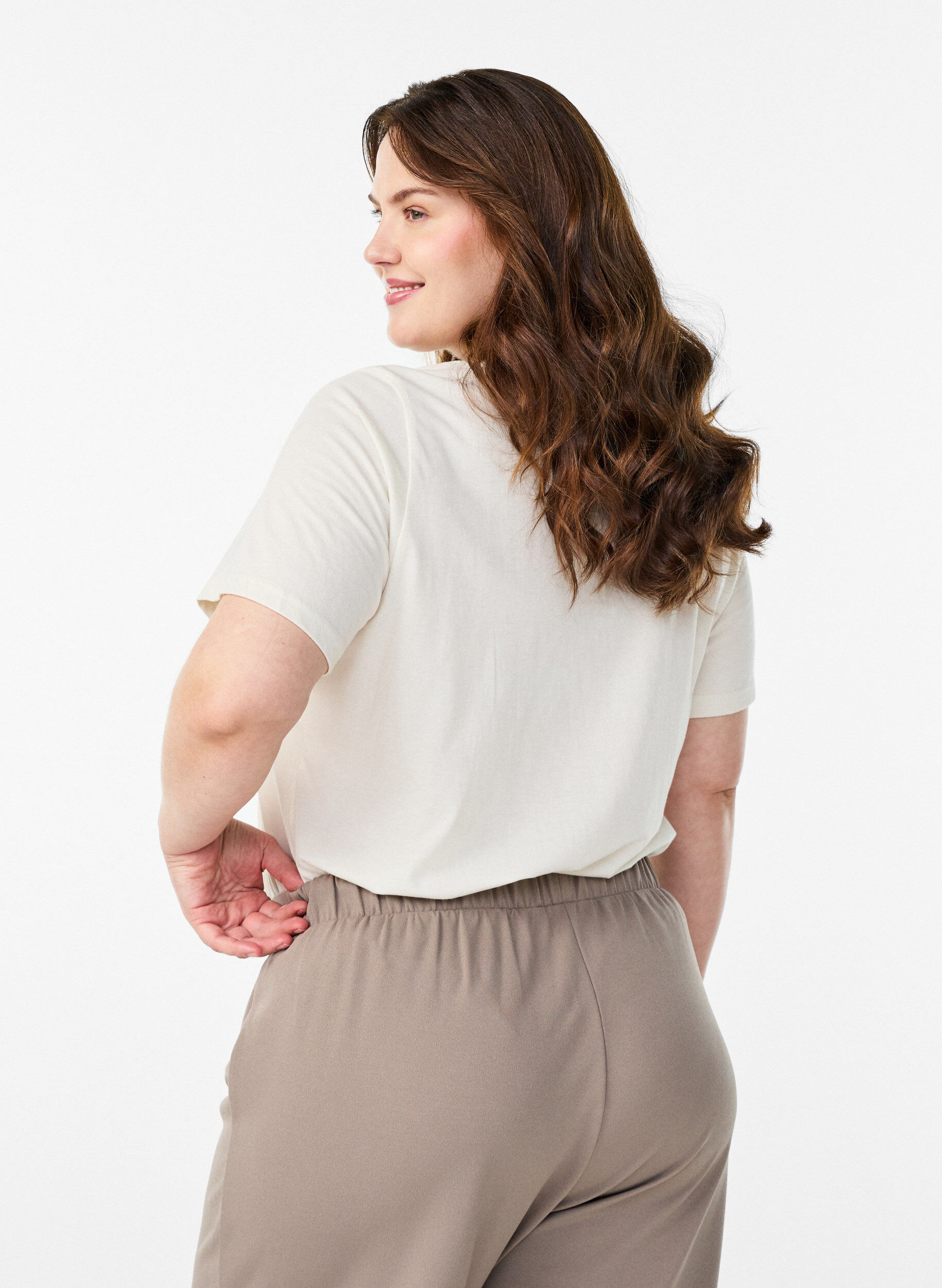 ZizzifashionT-shirt with motif, White, Model image number 2