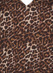 Long leopard print dress with 3/4 sleeves, Leo AOP, Packshot image number 2