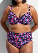 Underwire bikini bra with pattern, Purple, Model image number 3