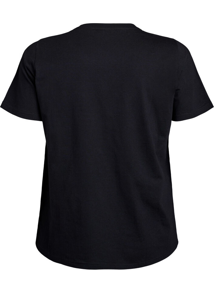 T-shirt with decorative details, Black, Packshot image number 1