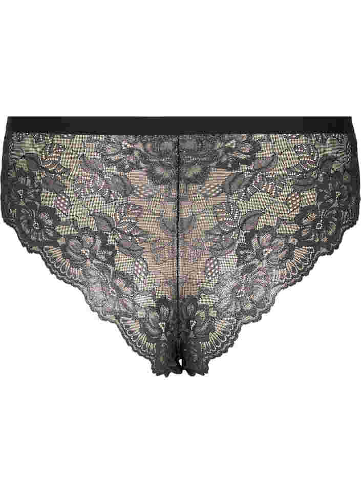 Knickers with lace, Black, Packshot image number 1