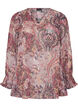 Tunic with paisley print and smocked cuffs, Rose, Packshot image number 0