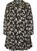Patterned dress with ruffles and long sleeves, Black, Packshot image number 0