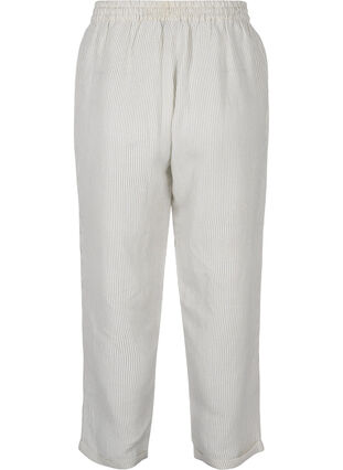 Cropped trousers with stripes, White Stripe, Packshot image number 1