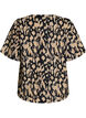 Short-sleeved blouse with pattern, Black, Packshot image number 1