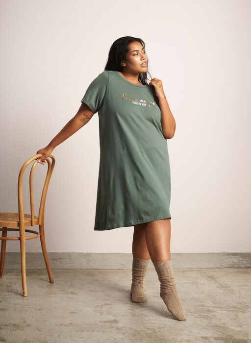 Short-sleeved nightgown in organic cotton, Balsam W. Enjoy, Image image number 0