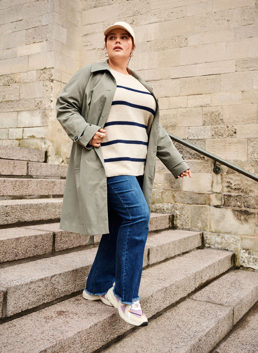 Trench coat with pockets and belt, Sea Spray, Image image number 0